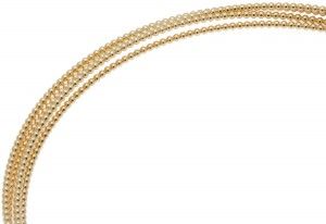 Kuulalanka Ø 2,5 mm, n. 0,75 g/cm, 18K