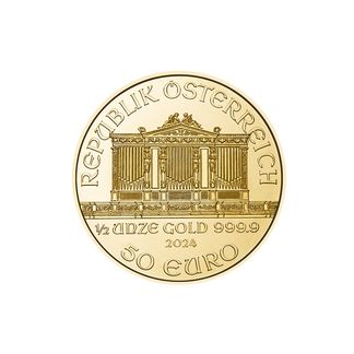 1/2 oz Wiener Philharmoniker Gullmynt