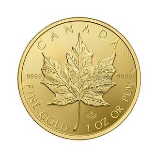 1 oz Sirkulert Maple Leaf Gullmynt