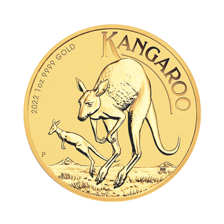 1 oz Sirkulert Australian Kangaroo Gullmynt