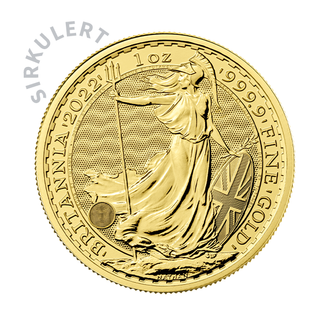 1 oz Sirkulert Britannia Gullmynt