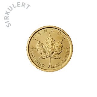 1/4 oz Sirkulert Maple Leaf Gullmynt