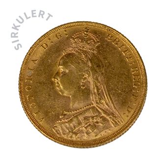 Sirkulert Britisk Sovereign Gullmynt