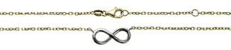 Fantasyketju 45 cm, Infinity symboli, 585 kulta