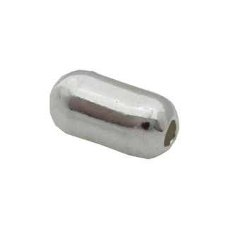 Väliosa sylinteri, sileä,  6 x 3 mm  925 hopea