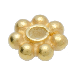 925 Mellomdel blomst 4 mm forgylt