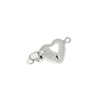 925 Collierlås hjerte 10 x 8 mm blank