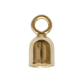 925 Enderør 4 mm buet ende forgylt