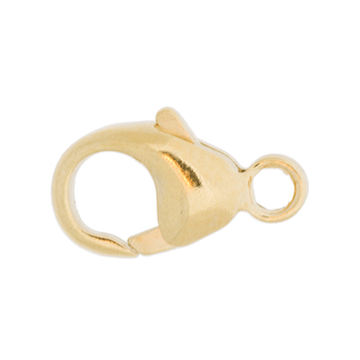 Karbiinilukko, 9 mm, päärynämalli, kiinteäl. 14K