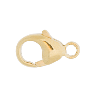 Karbiinilukko  11 mm, päärynämalli, kiinteäl. 14K