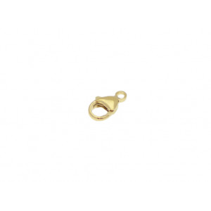 Karbiinilukko 13 mm, päärynämalli kiinteäl. 18K