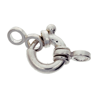 Jousirengaslukko 10 x 2 mm, 925 hopea