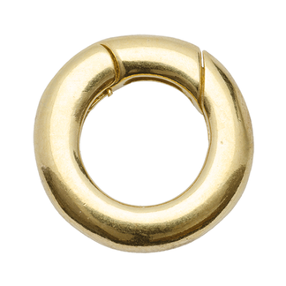 Lukkorengas pyöreä 15.0 mm, kullattu 925 hopea