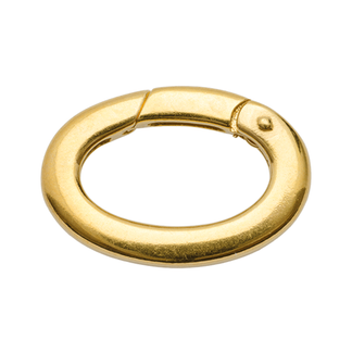 925 Ringlås oval 24 x 16 mm forgyldt