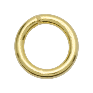 Lödda öglor runda 4,5mm, förgyllda 10-pack