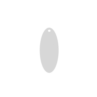 Leimalaatta  9x5 mm  0,8 mm   925 hopea