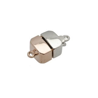 Collierlås tvåfärgat 9x8mm, 925 rhod/rosé