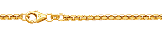 Venetsiaketju, pyöristetty, 2.7 mm, 45 cm, 585 kul