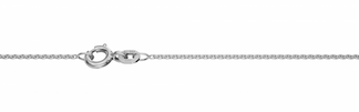 585 ankerkjede 1,1 mm 60 cm rhodinerade vitguld