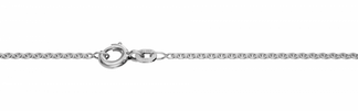 585 ankerkjede 1,5 mm 40 cm rhodinerade vitguld