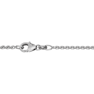 585 Ankarkedja rund 2 mm 45 cm rhodinerade vitgu