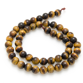 Tigerøye 40cm collier gul 8 mm