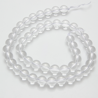 Bergkrystall 40cm collier polert  6mm AA-kval