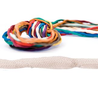 Silkkinauha Ø 3 mm, valkoinen, 110 cm, Habotai