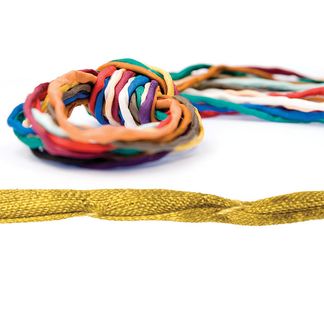 Silkkinauha Ø 3 mm, keltainen, 110cm, Habotai