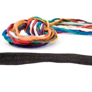 Silkkinauha Ø 3 mm, musta, 110cm, Habotai