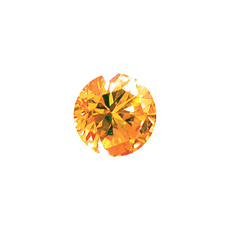 Zirkonia 4,00 mm gul rund 5 stk