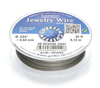 Plastad wire Ø 0,6mm, längd 9,15m, 49 trådar