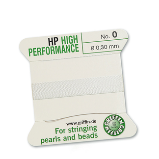 Perletråd HP Hvit nr 0 Ø 0,30 mm
