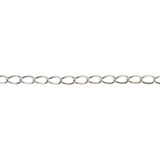 Rengasketju ovaali 3 mm, 925 hopea