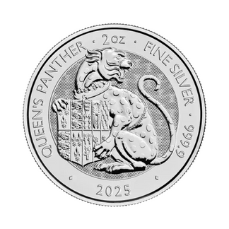 2 oz Tudor Beasts Queens Panther Sølvmynt 2025