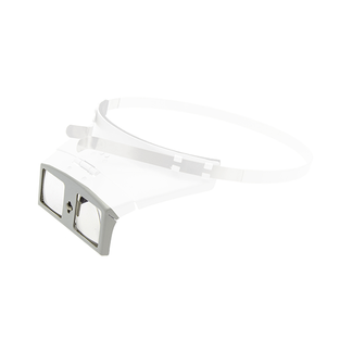 Ekstra glass pannelupe hvit metall 2,5x