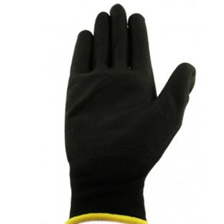 Arbeidshansker nylon nr 8 gul/Sort