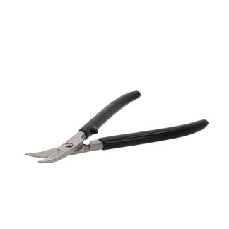 Plåtsax 180 mm, böjd med plasthandtag