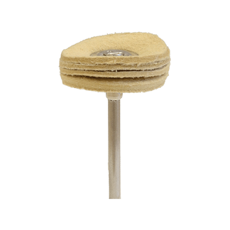 Miniatyr polerbørste semsket skinn 6 stk