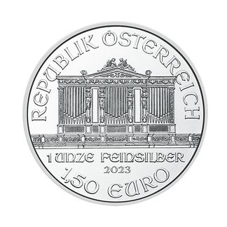 1 oz Sirkulert Wiener Philharmonik Sølvmynt