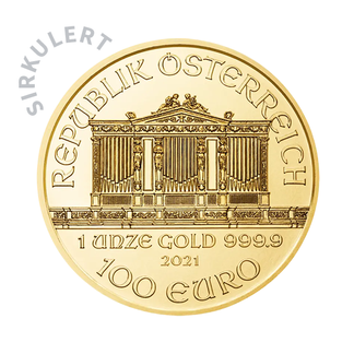 1 oz Sirkulert Wiener Philharmoniker Gullmynt
