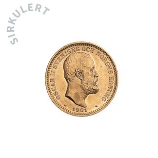 Sirkulert Svensk 20 Kronor Gullmynt