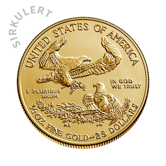 1/2 oz Sirkulert American Eagle Gullmynt