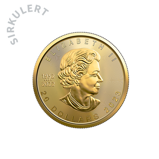 1/2 oz Sirkulert Maple Leaf Gullmynt